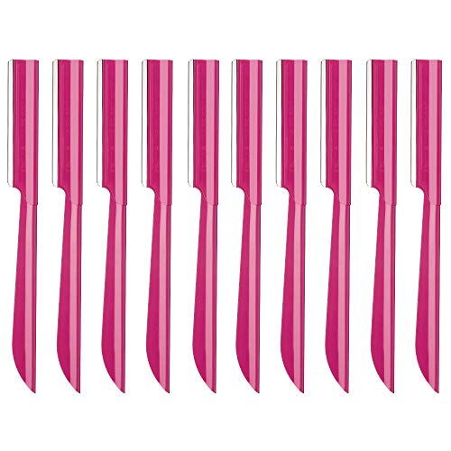 Eyebrow Trimmer, Completely Stainless Steel Eyebrow Razor Shaper for Men and Women, Grooming Shavers(10 pcs/box)