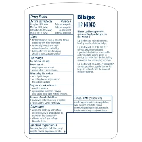 Blistex Lip Medex, 0.25oz Each (Pack of 7)