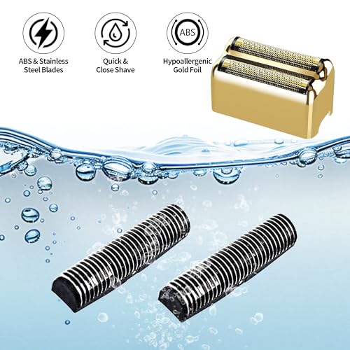 1 pack Professional Replacement Foil and Cutters for BaBylissPRO Barberology Double Foil Shaver, Compatible with BaBylissPRO Barberology FXFS2 Shaver£¬Gold