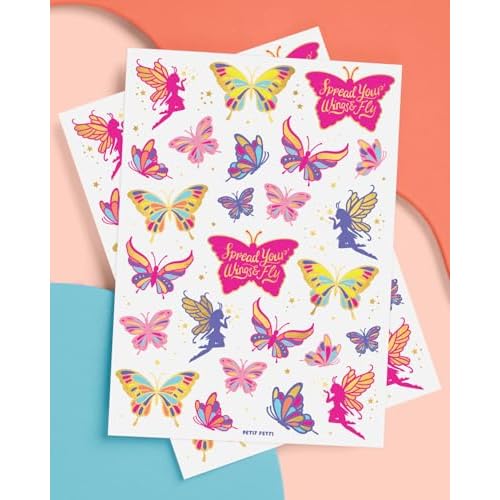 xo, Fetti Butterfly Tattoos - 34 Glitter styles | Birthday Party Supplies, Butterfly Party Favors + Fairy Decor