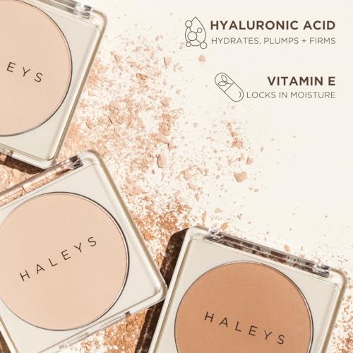 HALEYS Beauty Re-cover Pressed Powder Foundation Makeup, Medium to Full Coverage with Oil Control, Soft Matte Make up Finish for All-Day Wear, Medium with Neutral Tones, Shade 2.25