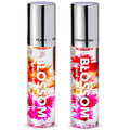 Blossom Scented Roll on Lip Gloss, Infused with Real Flowers, Made in USA, 0.40 fl oz, 2 pack, Peach/Strawberry