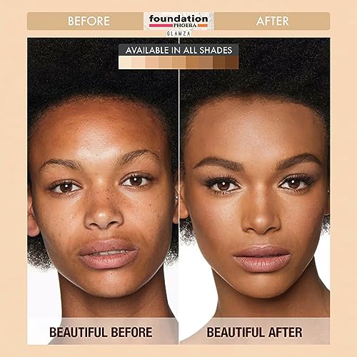 Phoera Foundation Set with Makeup Brush - Matte Cream Foundation Kit with 109 (Mocha) Shade & Applicator - Full Coverage Concealer - 24hr Oil Control - 30ml