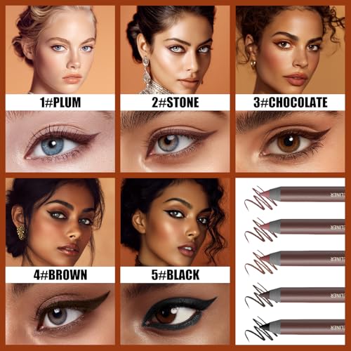 2 IN 1 Eyeliner Pencil¡¼Smudge Proof¡½¡¼Water Proof¡½¡¼Long Wearing¡½£¬1# PLUM