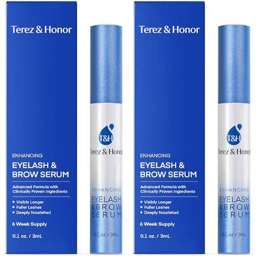 Terez & Honor Advanced Enhancing Eyelash and Eyebrow Serum (Eyelash Serum - 2 Pack)