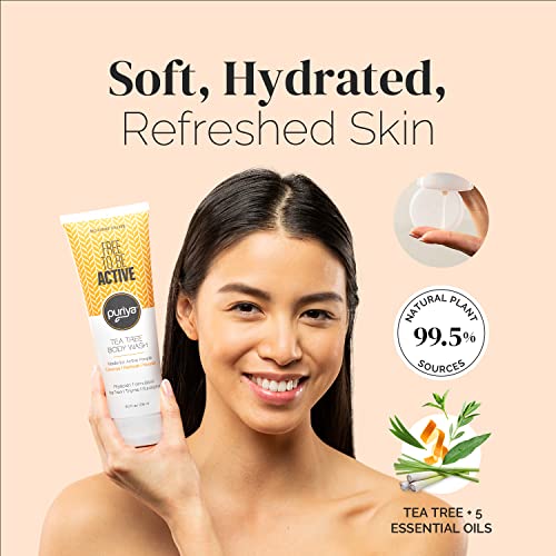 Puriya Tea Tree Oil Balm and Tea Tree Body Wash for Men, Women Bundle Set, Physician Formulated Extra Strength Soap, Doctor Formulated Athletes Foot Cream, Jock Itch, Fast Acting