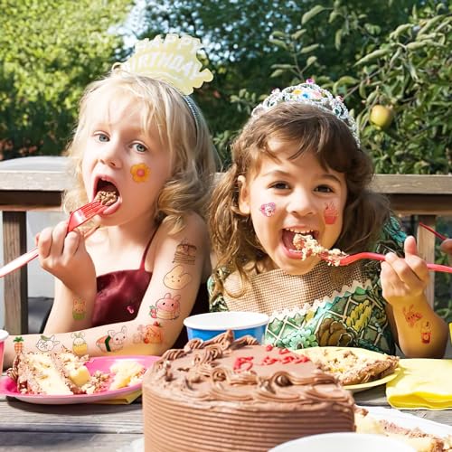 Bunny Temporary Tattoos 8 Sheets 85PCS Rabbit Bunny Party Decorations Favors Supplies Easter Bunny Theme Birthday Cute Tattoo Stickers Christmas Gifts for Boys Girls Kids Class School Prizes Carnival