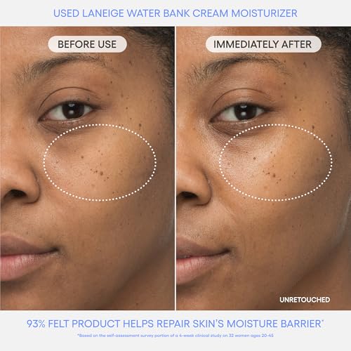 LANEIGE Water Bank Blue Hyaluronic Cream Moisturizer: Hydrating Korean Face Cream with Squalane & Ceramide for Skin Barrier Support, Dermatologist-Tested