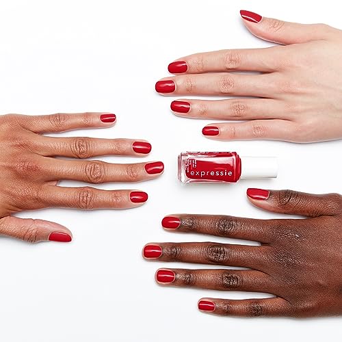 essie expressie Quick-Dry Vegan Nail Polish, Seize The Minute, Blue Toned Red, 0.33 Ounce