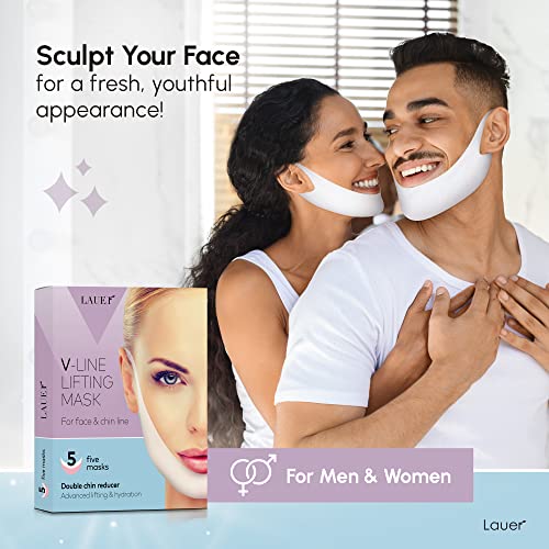 V Shaped Contouring Face Mask Line Shaping Lifting Belt Neck Reduction Jawline Lift Tape Enhancer Firming Chin Up Collagen Hyaluronic Acid Aloe Vera