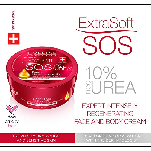 EVELINE COSMETICS SOFT SOS 10% UREA FACE&BODY CREAM 175ML