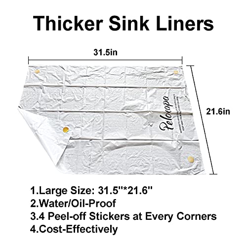 Disposable Hair Beard Catchers, Disposable Sink Liners for Trimming, 20 Pcs Large Sink Covers for Beard Grooming