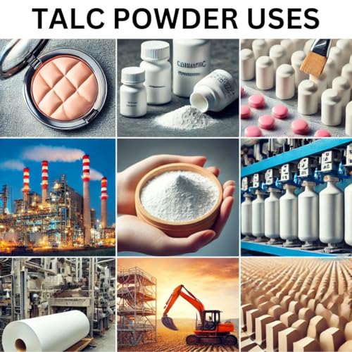 100% Natural Talc Powder for Facial Make-up, Absorption, Lubrication, and Multi-Purpose 0.5 LBS / 227 GMS