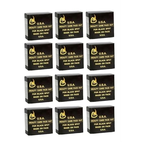 (1 Dozen) Black Soap for Black Spot Mask on Face By K.brothers(azana USA Ginseng Soap) 50g. (Otop, FDA and Halal Certificate) Anti Acne and Aging.