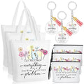 Sieral Secretary Gift Bulk for Women Tote Canvas Bag Makeup Cosmetic Bag Motivational Keychain Appreciation Favor