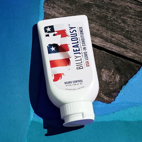 Billy Jealousy Beard Control Leave In Beard Conditioner for Men with Aloe Leaf Juice and Jojoba Seed Oil, Softens Hair and Skin, Light Hold with Matte Finish
