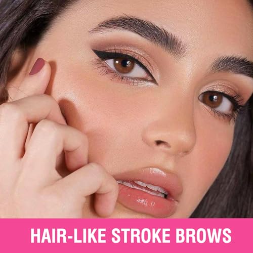 Eyebrow Pen, Brow Pencil 2-in-1 Dual-Ended Microblading Eyebrow Pencil with Micro-Fork-Tip & Precise Brush-Tip Crease Natural Hair-Like Brows, Last All-Day (Light Brown)