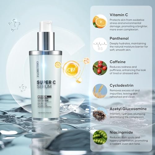 Super Vitamin C Serum for Mature Skin - All-In-One Formula Rapidly Hydrates, Anti Aging, Softens, Lifts and Firms Facial Skin, Fights Wrinkles, Dark Spots & Age Spots | 30 ml