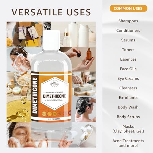 33rd Parallel | DIMETHICONE Oil (32 oz) 100% Pure, Cosmetic Grade | Widely Used in Moisturizers, Lotions, Primers, Foundations, Hair Products, Sunscreen, Wound Care | 32 Ounces