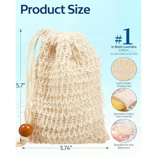 200 Pcs Soap Saver Bag Exfoliating of Natural Exfoliating Handmade Soap Pouches for Shower, Foaming & Drying, Reusable Bolsas para Jabones Artesanales (5.7x3.74 Inch)