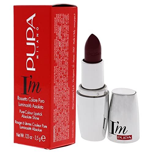 PUPA Milano I Am Pure-Colour Lipstick - Intense Color And Absolute Brightness - High Concentration Of Pigments - Lightweight And Flawless - Melts Perfectly On Lips - 422 Fancy Violet - 0.123 OZ