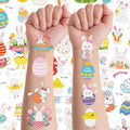80 PCS (10 Sheets) Luminous Easter Temporary Tattoos for Kids, Basket Stuffers Bulk, Glow Easter Decorations Party Favors Supplies Essentials, Easter Games for Toddlers Boys Girls