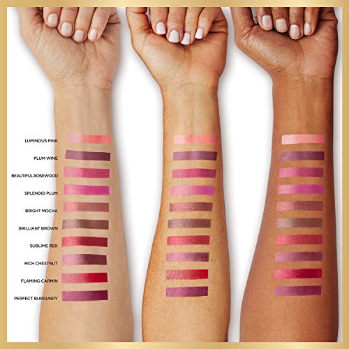 L¡¯Or?al Paris Age Perfect Luminous Hydrating Lipstick + Nourishing Serum, Rich Chestnut, 0.13 oz.