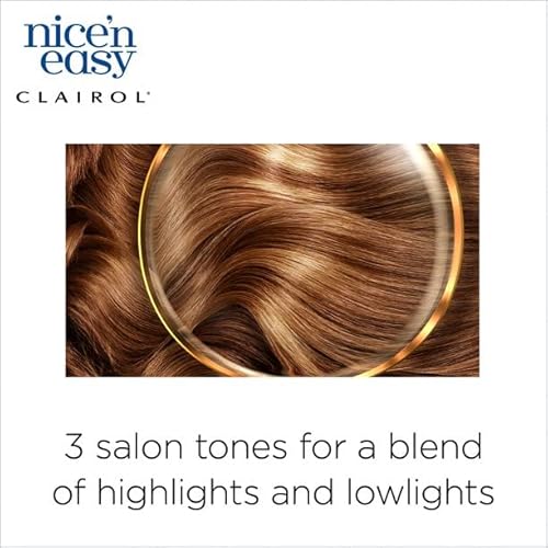 Clairol Nice'n Easy Liquid Permanent Hair Dye, 7 Dark Blonde Hair Color, Pack of 3