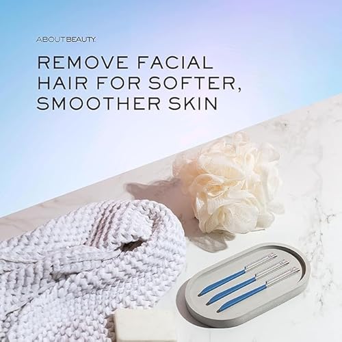 About Face Pro-Premium Facial Razors - 12 Beauty Groomers for Hair Removal, Ideal for Shaving, Exfoliating, Dermaplaning and Brow Shaping, Japanese Stainless Steel Gently Removes Facial Hair
