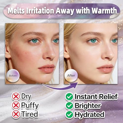 Full Face Steam Mask, Disposable Self-Heating Facial Warm Compress, Gentle Cotton Mask for Deep Pore Cleansing & Skincare Absorption, Portable for Travel, Gifts for Women (5 Pack)
