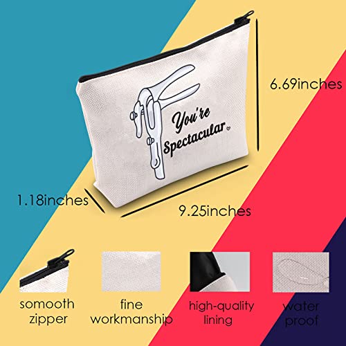 MNIGIU Midwife Survival Kit OBGYN Gift Doula Thank You Gift You're Spectacular Makeup Zipper Pouch Bag for Doctor Nurse (You're Spectacular)