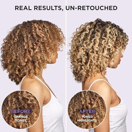 L¡¯Oreal Paris Sulfate Free Brass Toning Purple Conditioner for Blonde,Bleached,Silver,or Brown Highlighted Hair,EverPure,6.8 Fl Oz (Packaging May Vary),(Pack of 2)