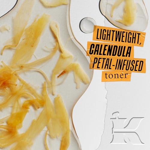Kiehl's Calendula Herbal Extract Alcohol-Free Toner, Soothing Facial Toner for Normal to Oily Skin, Visibly Reduces Redness & Oil, Improves Skin Texture, Paraben-Free, Fragrance-Free, Non-acnegenic
