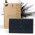 Peppermint Tea Tree Charcoal Facial Bar Soap - USA Made with Natural & Organic Ingredients, Face Wash Black Soap Bar for Acne, Eczema & Psoriasis, Detoxifying Charcoal for Oily & Sensitive Skin