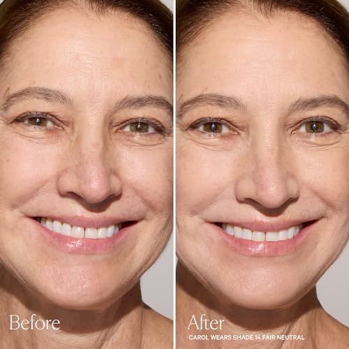 Well People Skinforia Serum Foundation, Lightweight Tinted Formula Hydrates, Smooths, and Evens Skin Tone with Birch Sap and Mushroom Complex, Long-Lasting, Natural Finish, 14 Fair Neutral