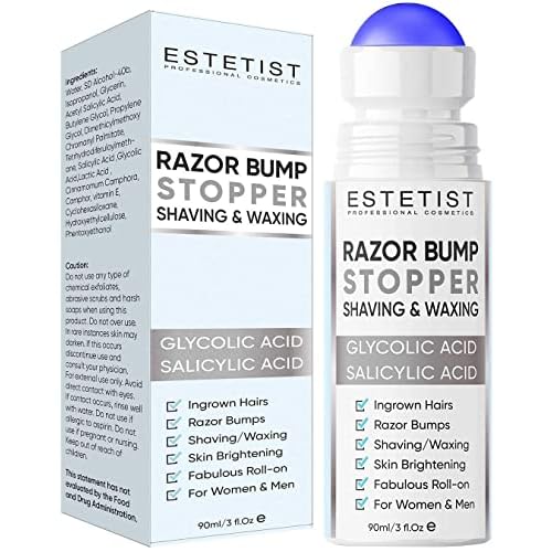 Razor Bump Stopper After Shave Solution for Ingrown Hair and V Shaped Slimming Face Mask - Double Chin Reducer, Face Lift Tape Tightening Mask