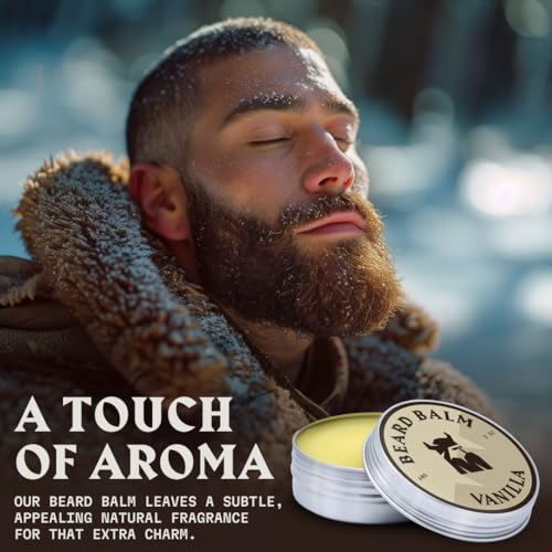 Striking Viking Pack of 2 Beard Balm (2oz) and Beard Butter (4oz) Vanilla Scent