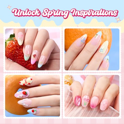 Beetles 81Pcs Gel Nail Polish Kit with U V Light -20 Color Spring Gel Nail Polish Set Pastel Teatime Cat Eye Pink Blue Yellow Nails Kit with Base Top Coat & Manicure Tools Gifts for Teens Girls Women