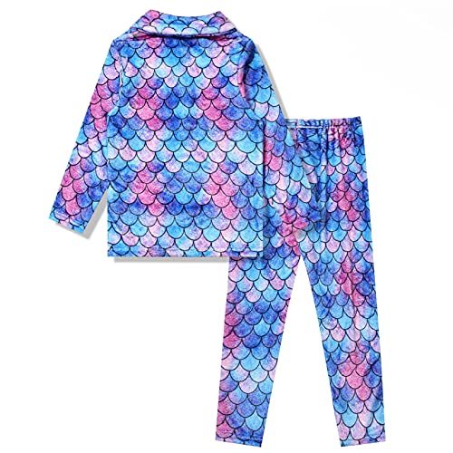 CHILDRENSTAR Girls Fleece Pajamas Pj Set Warm Winter Fall Sleepwear Soft Tops Pants