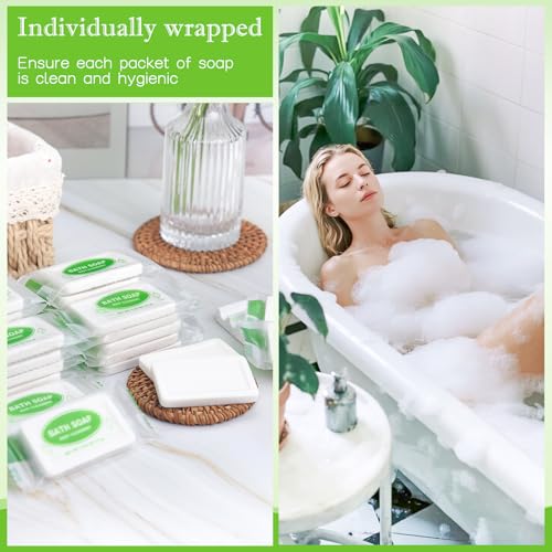 Mini Travel Size Bar Soap Bulk - Pack of 200,Individually Wrapped 0.53 oz/15 grams Small Disposable Hotel Soap Bars for Vacation,Camping,Guest,Homeless,Charity,Church