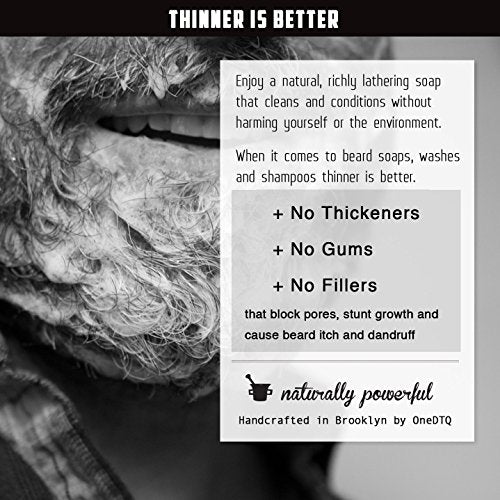 OneDTQ Beard Wash for Itchy Beard & Beardruff ? Natural ? Soothes Skin, Softens, Deep Cleans Medicine Man 4,7 FL OZ | Beard Care