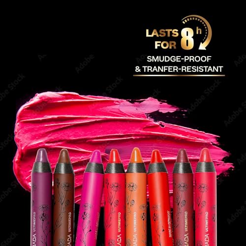 FACESCANADA Matte Lip Crayon ? Midnight Rose 12 | Long Lasting, Highly Pigmented & Smudge Proof Lip Color | Creamy Texture for Smooth Application | Bold Matte Finish | 0.09 Oz (2.8g)