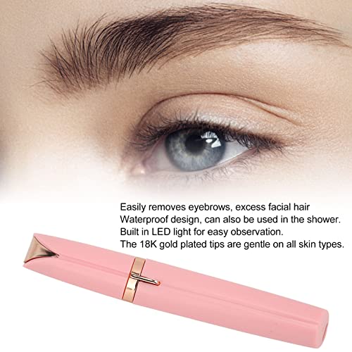 ZJchao Nose Hair Trimmer For Women, Waterproof Rechargeable with LED Light Facial Hair Removal Tools Eyebrow Trimmer For Women Facial Hair Remover with Brush for Women Face Body Nose Ear