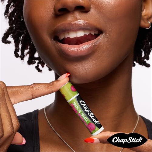 ChapStick Lip Care, Tropical Treats Collection (6 Sticks) ? Electric Tangerine, Fizzy Grape & Zingy Watermelon Lip Balm, 0.15 Oz Ea