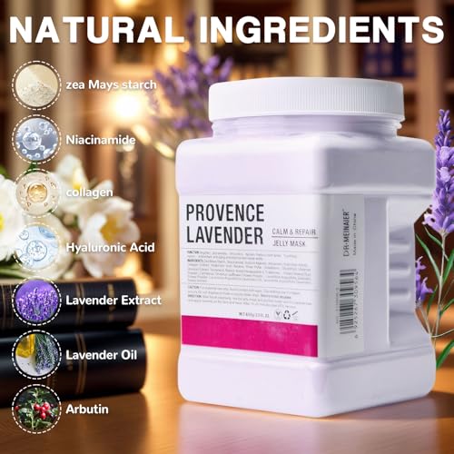 Hydro Jelly Masks for Facials, Jelly Mask Powder, Esthemax Hydro Jelly Mask, Moisturizing& Hydrating 23 Fl Oz (Lavender)