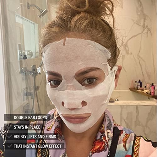 JLO BEAUTY Face Mask, 2-Piece Hydrating Sheet Mask with Glow Serum, Moisturizing & Firming Self Care Facial Sheets To Help Lift and Reduce Puffiness, Skin Care for Women, That Limitless Glow, 3 Pack