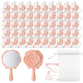 Sintuff 50 Sets Quincea?era Party Favors for Guests, 50 Pack Rose Compact Mirrors Bulk with Thank You Cards & Organza Bags, Souvenirs for Girls