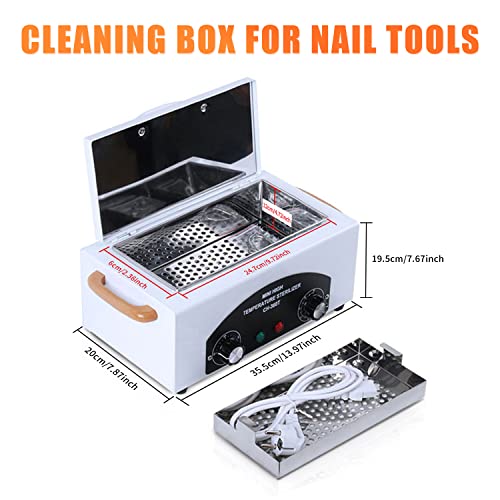 Nail Tool Sterilizers High Temperature Dry Box Timer Clean Box Heat Dry Box Nail Tool Dry Heat Clean£¬Manicure Salon Hairdressing Tool Equipment,Clean for Tweezers, Other Metal Equipment