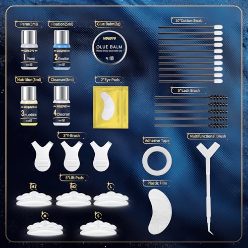 Lash Lift Kit, Eyebrow Lamination Kit, Eyelash Perm Kit, Professional Eyelash & Brow 2 in 1 Perm Kit, 2025 Eyelash Lift Kit Glue Upgraded Version Lasting Effect 6 Weeks, Suitable for Salon & Home Use