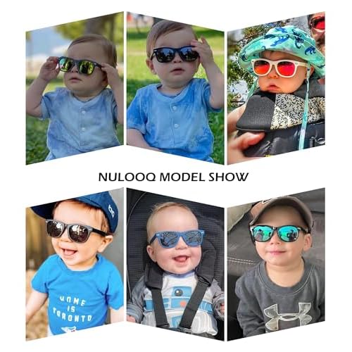 Polarized Baby Sunglasses with Strap - Unbreakable Flexible Infant Sunglasses for Toddlers Age 0-24 Months